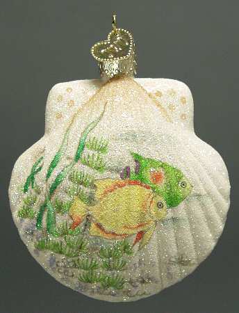 Fish and Marine Life Glistening Tropical Shell - No Box