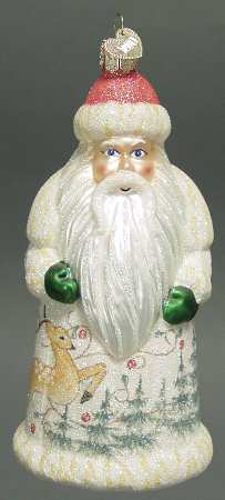 Santa and Mrs Claus Glistening Reindeer Santa - No Box