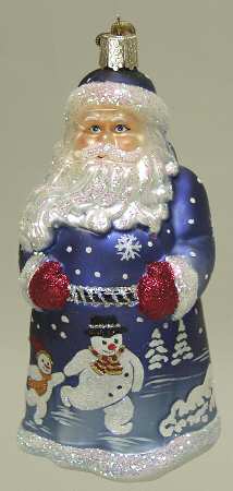 Santa and Mrs Claus Glistening Jolly Santa - No Box