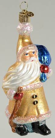 Old World Christmas Trekking Father Christmas - No Box Nb2297