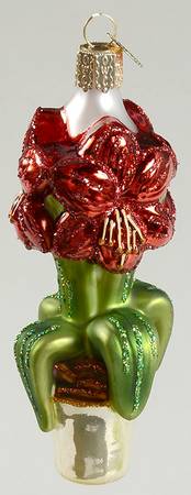 Old World Christmas Amaryllis - Red - No Box Nb2280