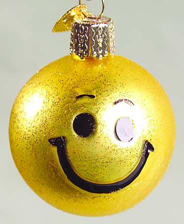 Old World Christmas Smiley Face - No Box