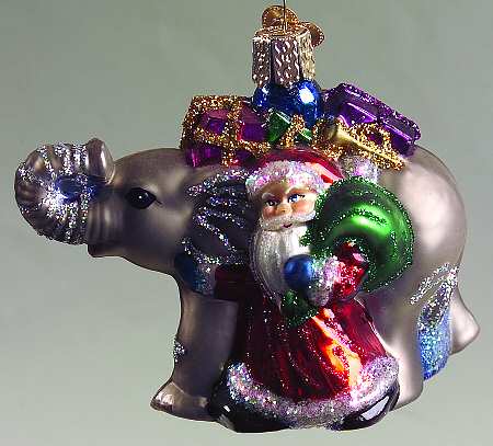 Santa and Mrs Claus Santa With Elephant - No Box