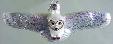 Birds-Hanging Flying Owl-White - No Box
