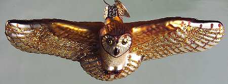 Birds-Hanging Flying Owl-Beige - No Box