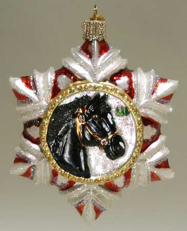 Animals Horse Lover's Snowflake-Black - No Box