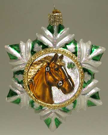 Animals Horse Lover's Snowflake-Brown - No Box 74a
