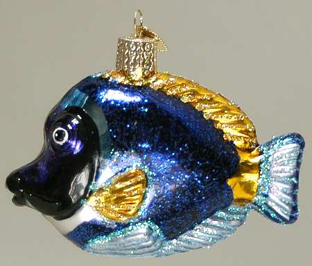 Fish and Marine Life Blue Tang - No Box by Old World Christmas (Newer)