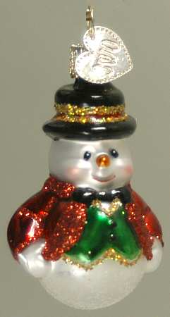 Snowmen Happy Snowman-Red Coat - No Box Nb58a