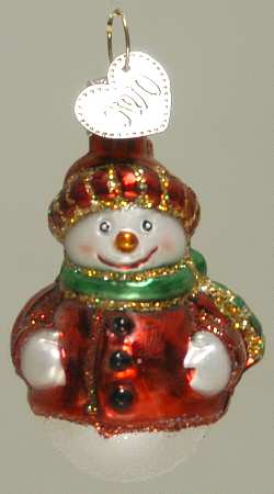 Snowmen Happy Snowlady-Red Coat - No Box Nb58b