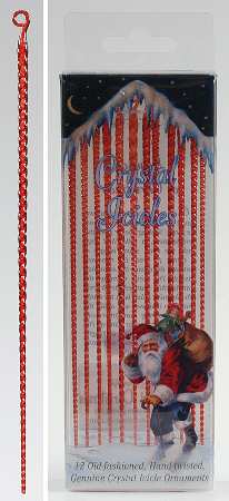 Old World Christmas Red Crystal Icicles-Set Of 12 - With Box Bx749