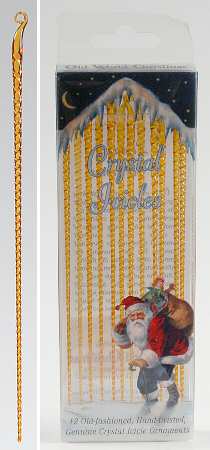 Old World Christmas Gold Crystal Icicles-Set Of 12 - With Box Bx751