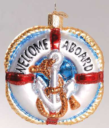Old World Christmas Life Preserver - Nb754, No Box