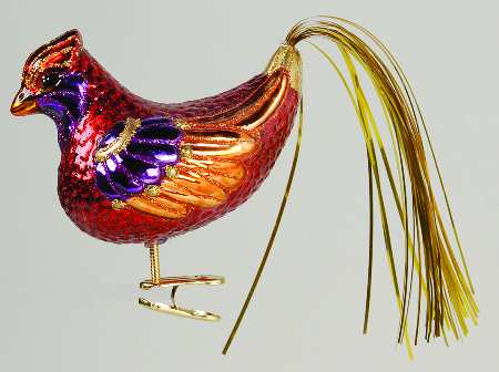 Birds - Clip-On Fantasy Cardinal - No Box