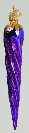 Old World Christmas Glittler Icicle-Purple - Nb945, No Box