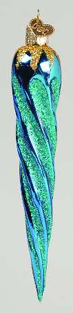 Old World Christmas Glittler Icicle-Blue - No Box