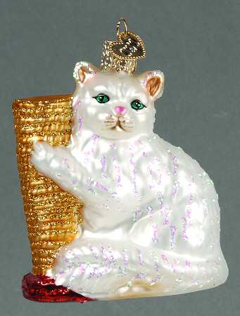 Old World Christmas Scratching Post Kitty - Nb807, No Box