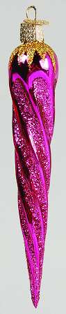 Old World Christmas Glittler Icicle-Pink - Nb943, No Box