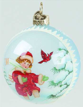 Inside Art Christmas Girl With Cardinal - Boxed