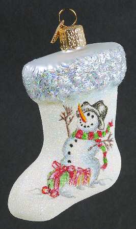 Clothing & Footwear - Fashion Glistening Snowman On Stocking - No Box