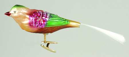 Birds - Clip-On Large Frosted Bird - No Box