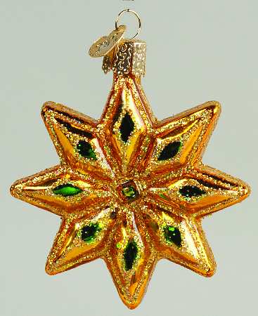 Celestial Faceted Star-Green - No Box