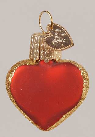 Hearts Small Red Heart With Gold - Matte - No Box