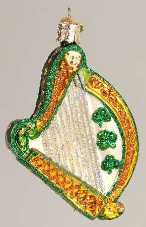 Old World Christmas Celtic Harp - Nb982, No Box