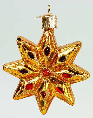 Celestial Faceted Star-Red - No Box