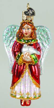Angels Angel With Dove-Red - No Box 49b
