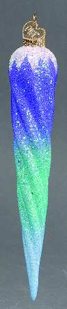 Old World Christmas Glistening Sherbet Icicle-Blue - Nb954, No Box