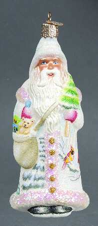 Santa and Mrs Claus Glistening Winter Wonderland Santa - No Box
