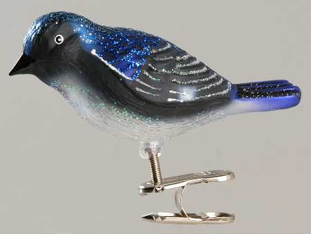 Birds - Clip-On Black-Throated Blue Warbler - No Box