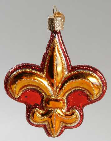 Old World Christmas Fleur-De-Lis - Red - No Box Nb1295