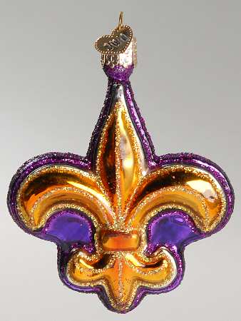 Old World Christmas Fleur-De-Lis - Purple - No Box Nb1294
