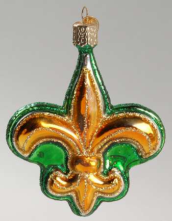 Old World Christmas Fleur-De-Lis - Green - No Box Nb1293