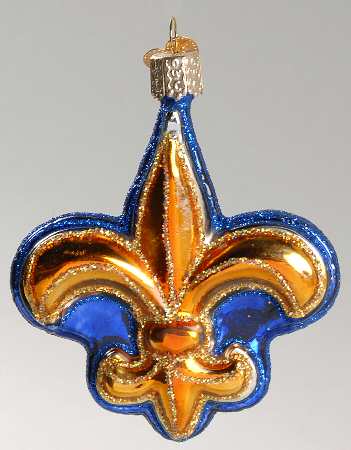 Old World Christmas Fleur-De-Lis - Blue - No Box Nb1292