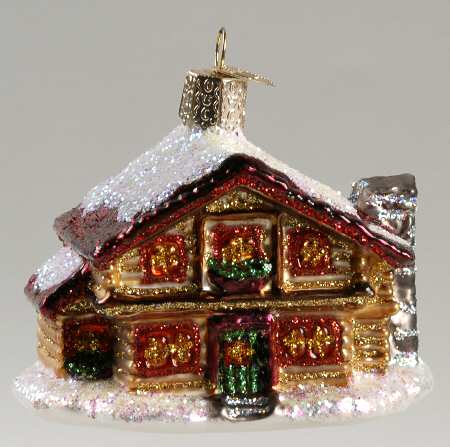 Old World Christmas Bavarian Log House - No Box Nb1230