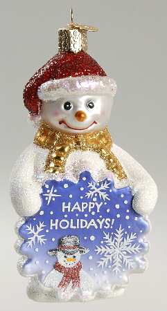 Snowmen Glistening Greetings Snowman - No Box