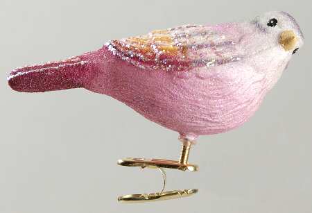 Birds - Clip-On Glistening Apple Blossom Bird - No Box