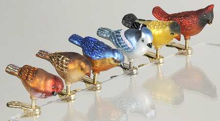 Birds - Clip-On Mini Songbird-Set Of 6 - No Box