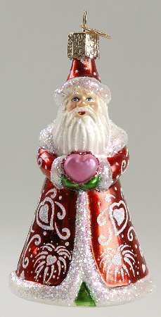 Santa and Mrs Claus Glistening Romantic Santa - No Box