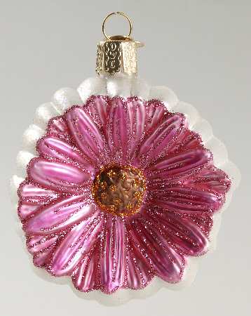 Old World Christmas Chrysanthemum-White/Hot Pink - No Box Nb1296