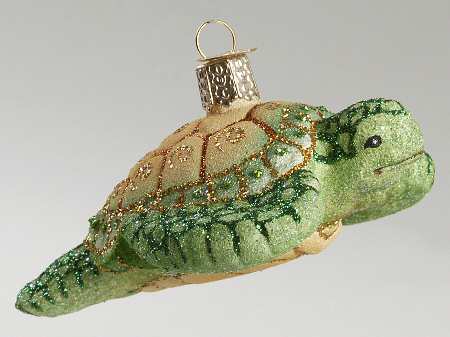 Old World Christmas Glistening Sea Turtle - No Box Nb1206