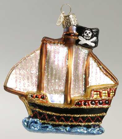 Old World Christmas Pirate Ship - No Box Nb1335