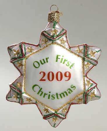 Dated Ornaments 2009 Our First Christmas Snowflake - No Box