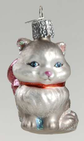 Old World Christmas Miniature Kitten-Grey - Nb1396, No Box
