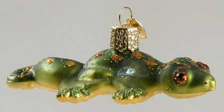 Old World Christmas Gecko-Green - No Box Nb1416