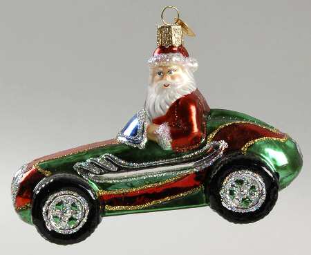 Santa and Mrs Claus Race Car Santa - No Box
