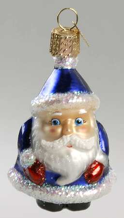 Old World Christmas Mini Santa-Blue - No Box Nb1465